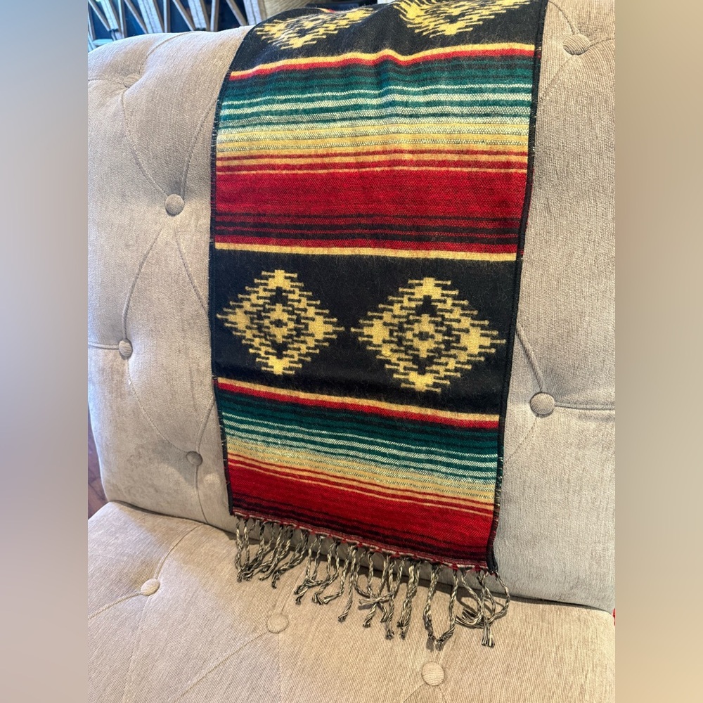 El Paso Saddleblanket Co. Fringed Wrap Scarf - Southwestern